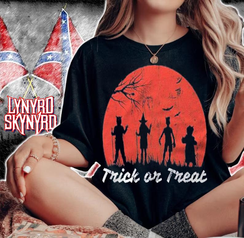 Trick Or Treat Costume Halloween Outfit Pumpkin Full Moon Shirt woman shirt