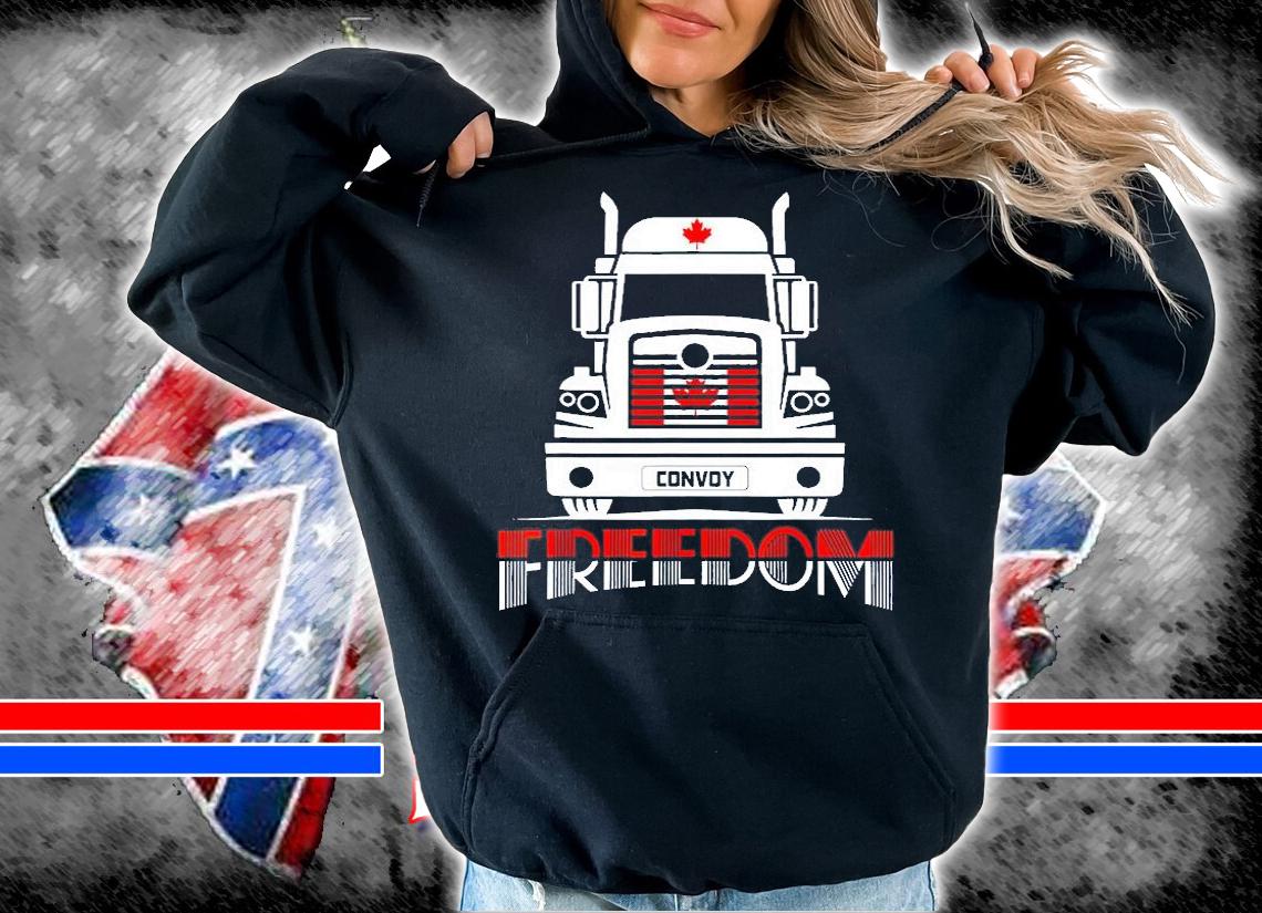 Canada Flag Freedom Convoy 2022 T-Shirt hoodie