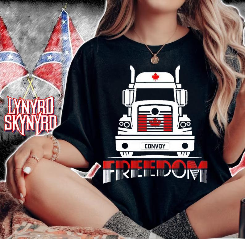 Canada Flag Freedom Convoy 2022 T-Shirt woman shirt