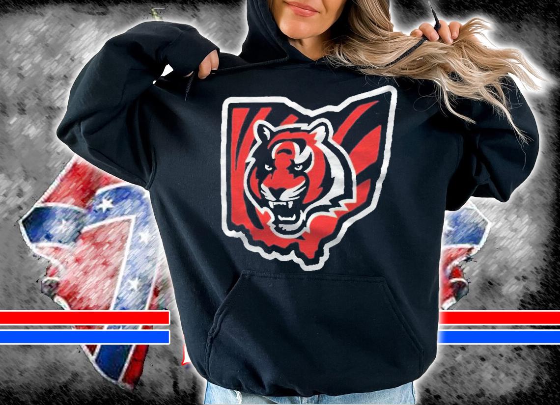 Cincinnati Bengals black hometown collection logo T-shirt hoodie