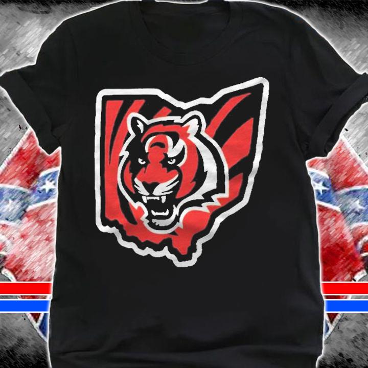 Cincinnati Bengals black hometown collection logo T-shirt shirt