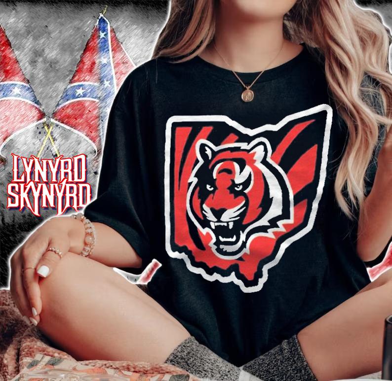 Cincinnati Bengals black hometown collection logo T-shirt woman shirt