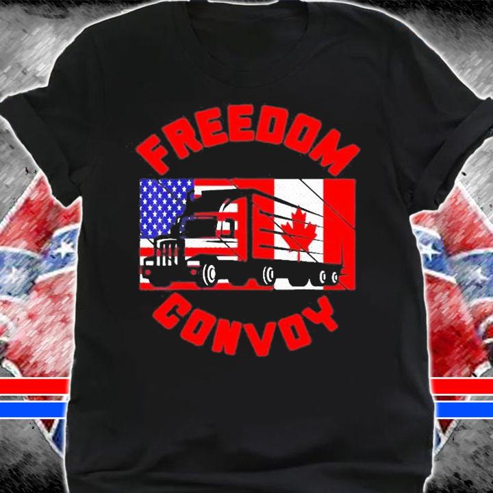 Freedom Convoy 2022 Support Canadian Truckers Mandate Truck T-Shirt