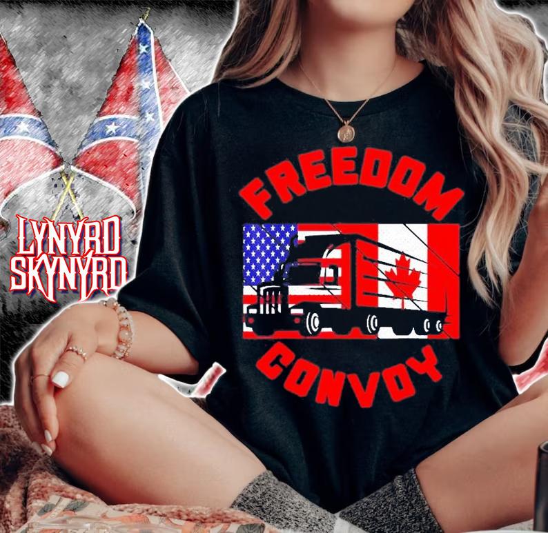 Freedom Convoy 2022 Support Canadian Truckers Mandate Truck T-Shirt