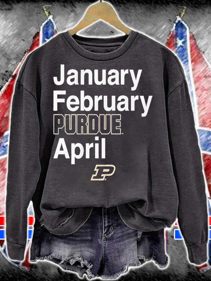January February Purdue April Purdue Basketball T-Shirt sweatshirt