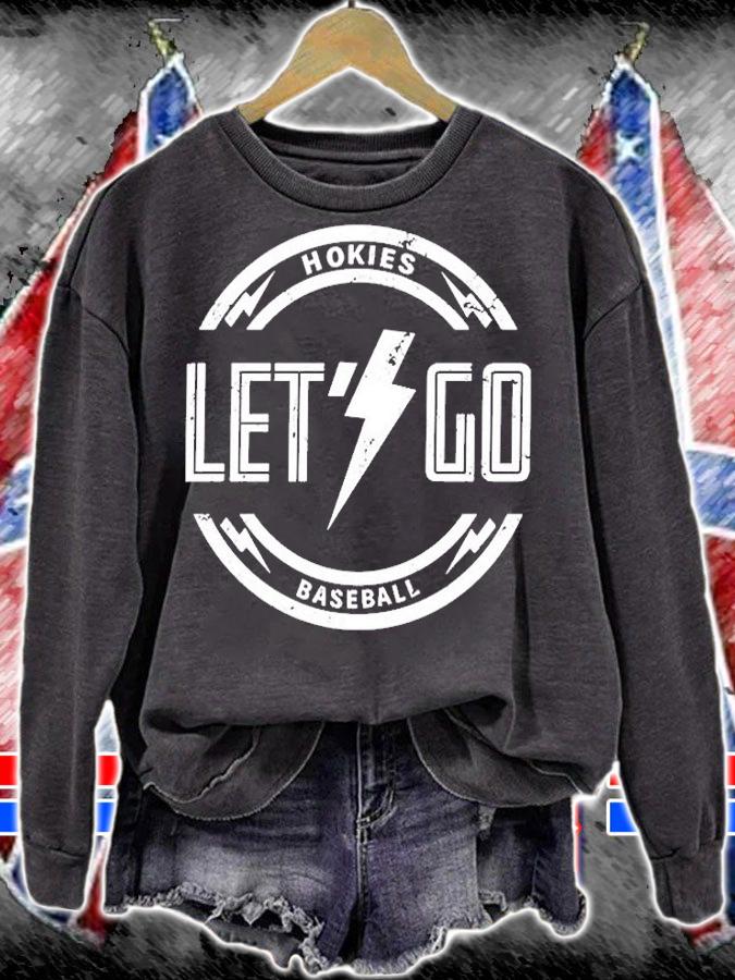 Let Go Hokies Baseball T-Shirt sweatshirt