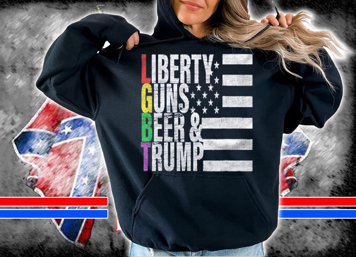 Liberty Guns Beer & Trump Lgbt Shirt