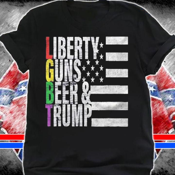 Liberty Guns Beer & Trump Lgbt Shirt
