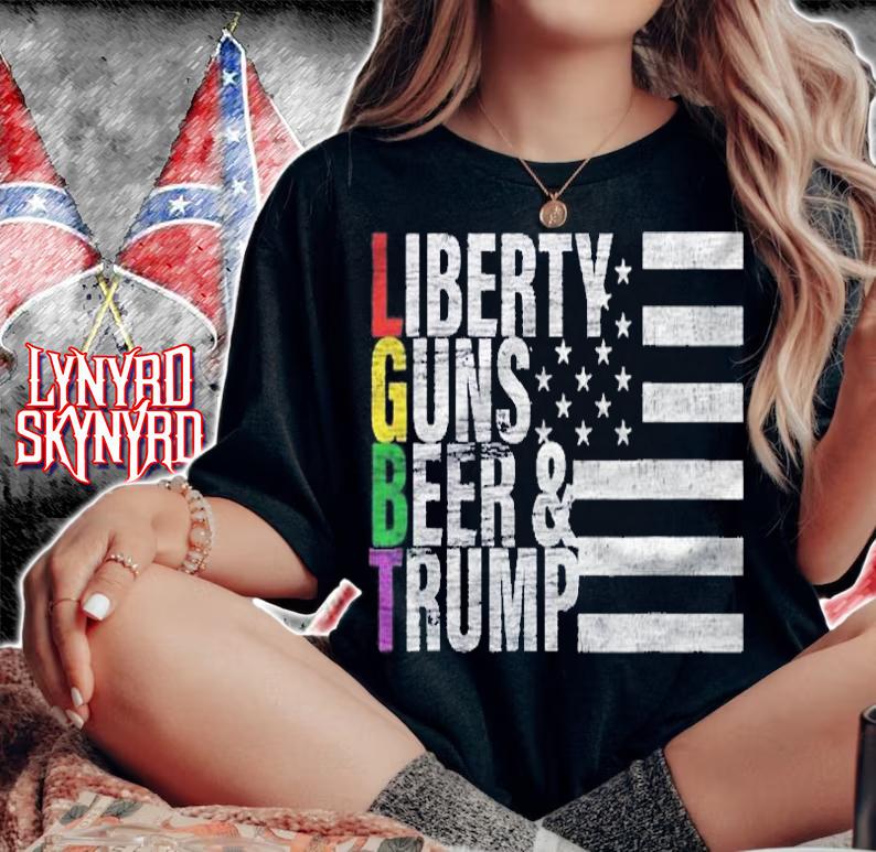 Liberty Guns Beer & Trump Lgbt Shirt