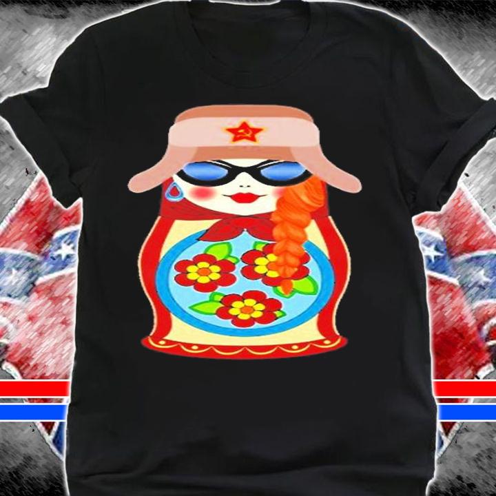 Matryoshka Ushanka Hat Cccp Soviet Union Hammer And Sickle T-Shirt