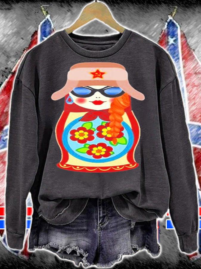 Matryoshka Ushanka Hat Cccp Soviet Union Hammer And Sickle T-Shirt