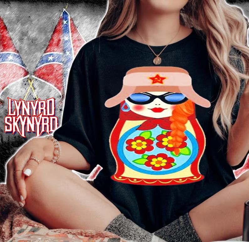 Matryoshka Ushanka Hat Cccp Soviet Union Hammer And Sickle T-Shirt