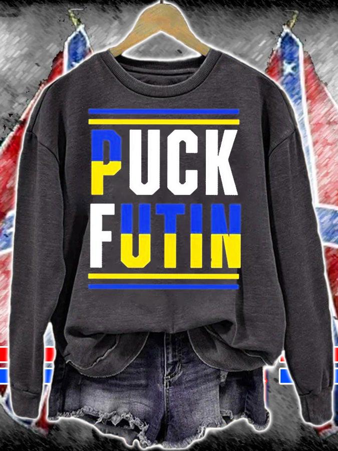 Puck Futin Stand With Ukraine Stop Putin Stop War T-Shirt sweatshirt