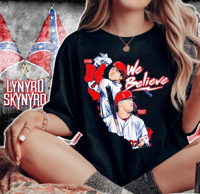 Shohei Ohtani And Mike Trout Los Angeles Angels We Believe Shirt woman shirt