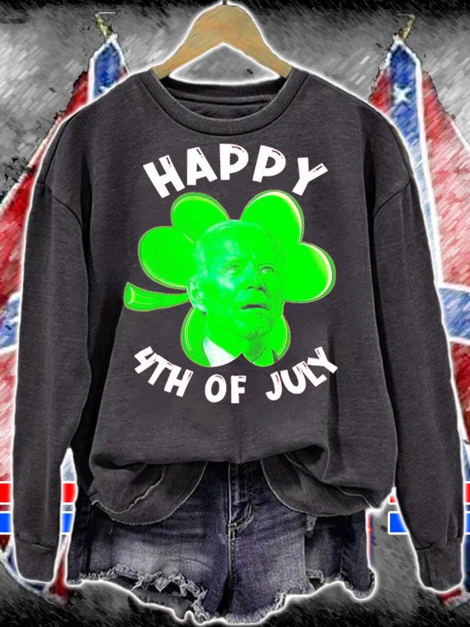 St Patrick's Day Joe Biden Happy 4th Of July Shirt sweatshirt