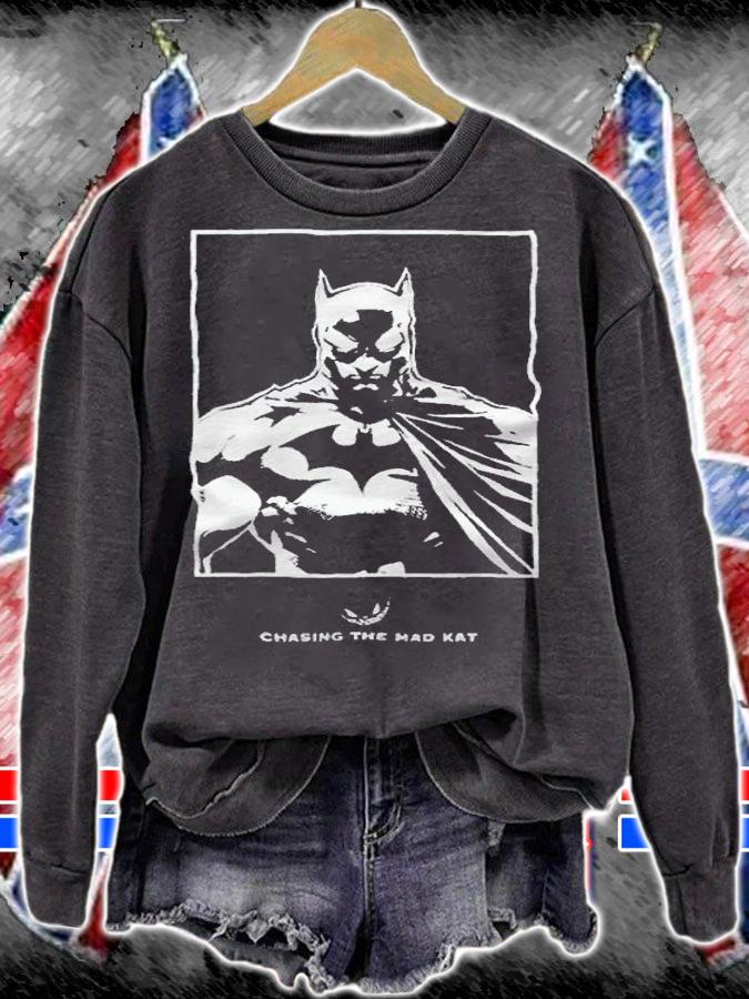 The Batman chasing the Mad Kat T-shirt sweatshirt