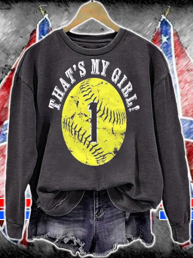 Unique Thats My Girl 1 Softball Player Mom Or Dad Gifts Shirt sweatshirt
