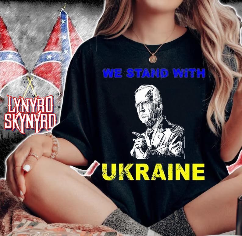 We Stand With Ukraine Biden Ukrainian Flag Lover T-Shirt