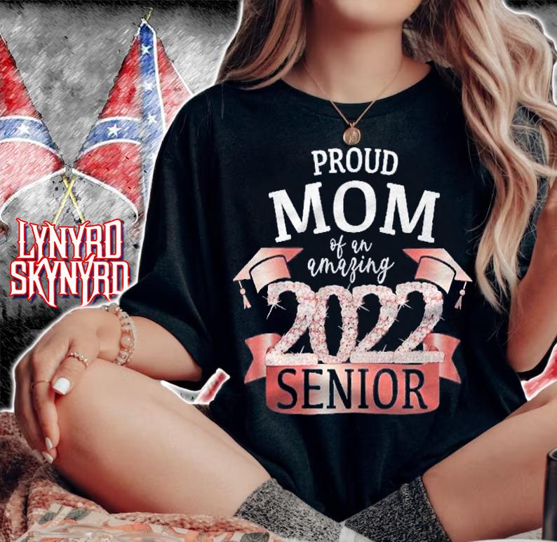 Womens Proud Mom Of A 2022 Senior I School Color Orange Party Decor Shirt woman shirt