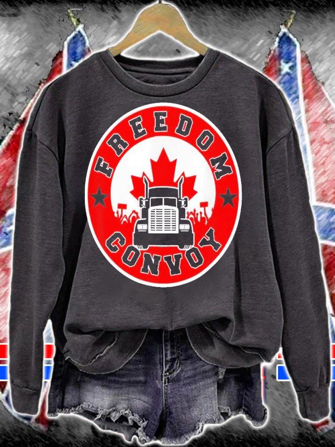 Canada Freedom Convoy 2022 Maple Leaf Canadian Truckers T-Shirt