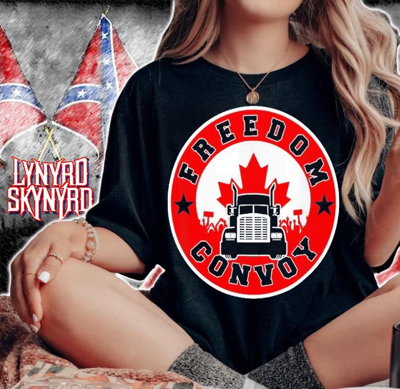 Canada Freedom Convoy 2022 Maple Leaf Canadian Truckers T-Shirt