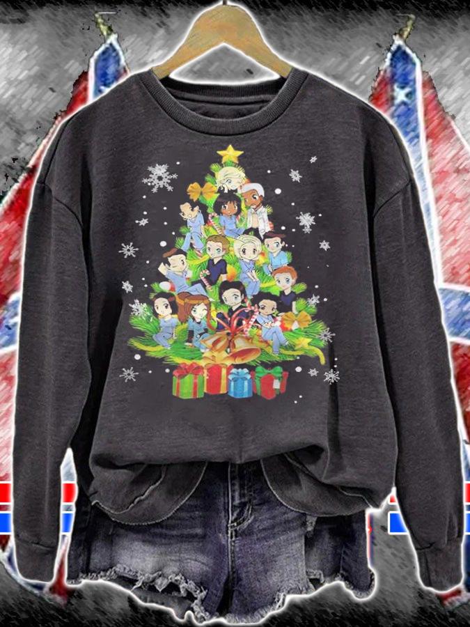 Grey's Anatomy Chibi Christmas Tree Shirt sweatshirt