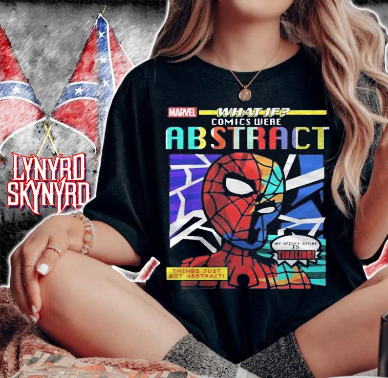 Marvel What If Comics Were Abstract Spider-Man Comic Cover Shirt woman shirt