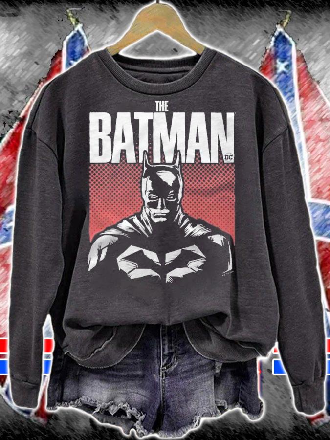 The Batman halftone Hero portrait T-shirt sweatshirt