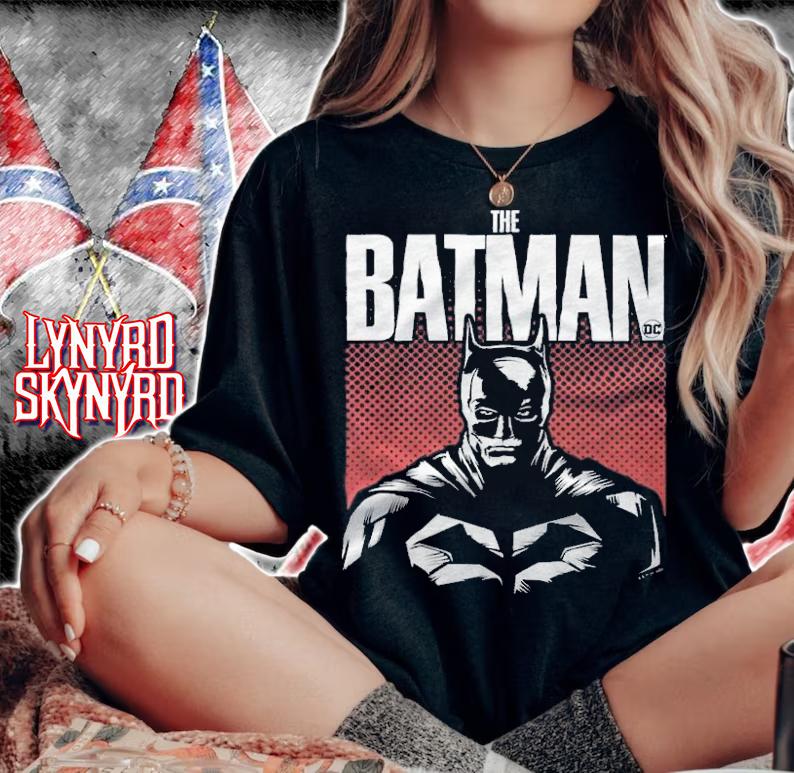 The Batman halftone Hero portrait T-shirt woman shirt