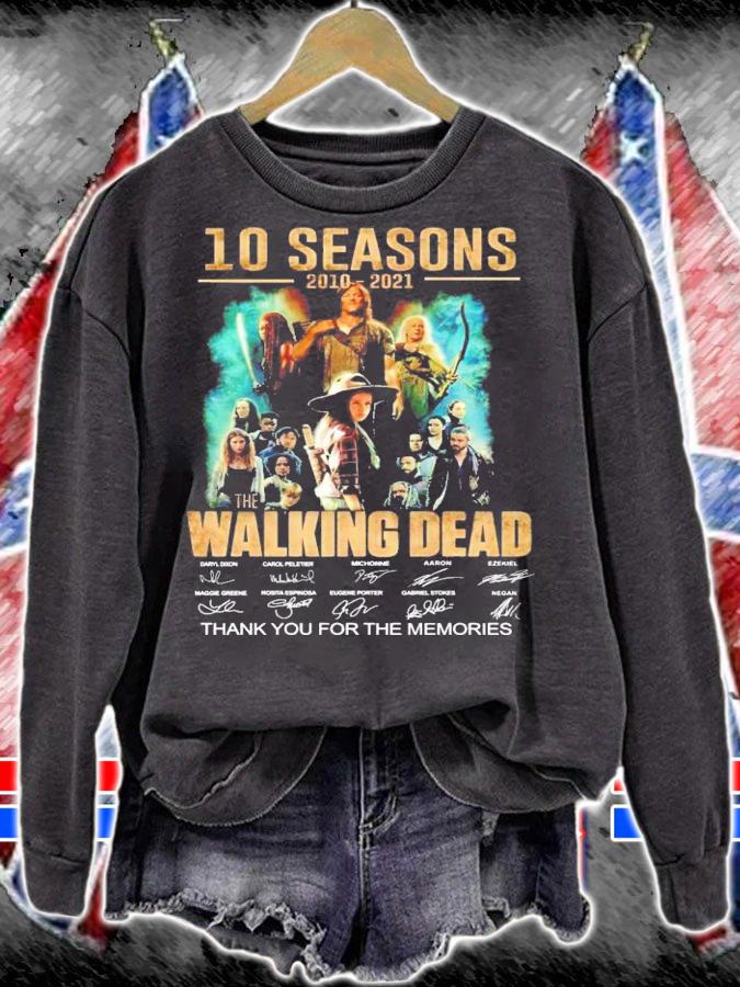 10 seasons 2010 2021 The Walking Dead signature t-shirt