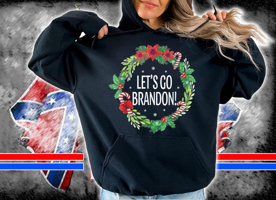 Let's go Brandon Wreath Christmas t-Shirt hoodie