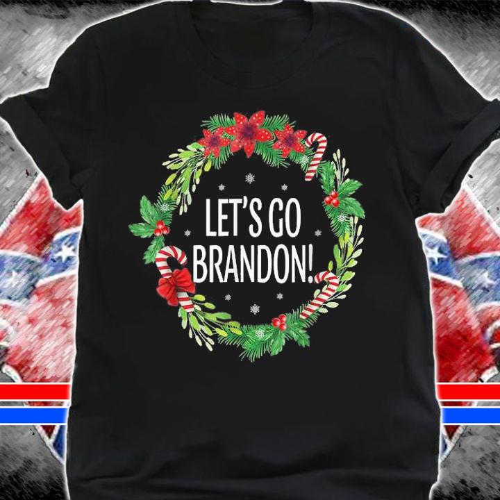 Let's go Brandon Wreath Christmas t-Shirt shirt