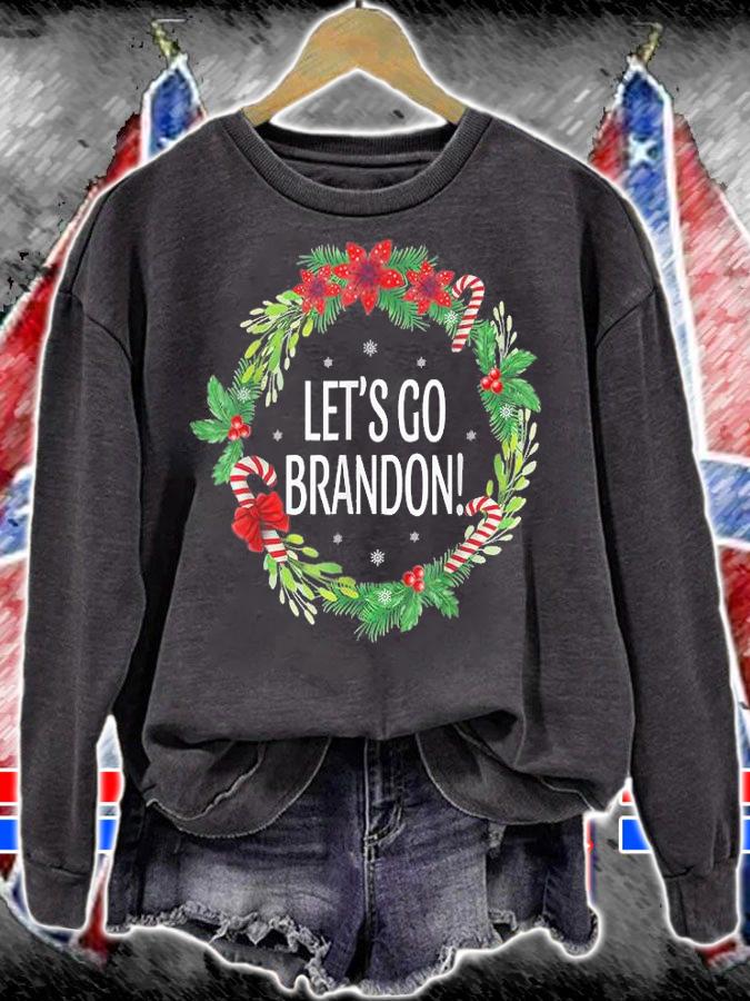 Let's go Brandon Wreath Christmas t-Shirt sweatshirt