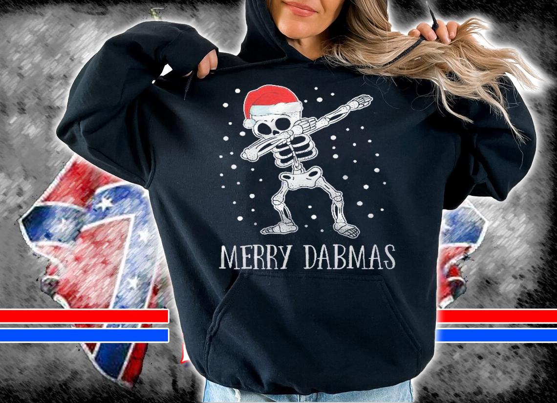 Merry Dabmas Shirt Funny Dabbing Skeleton Christmas Dab Gift Shirt hoodie
