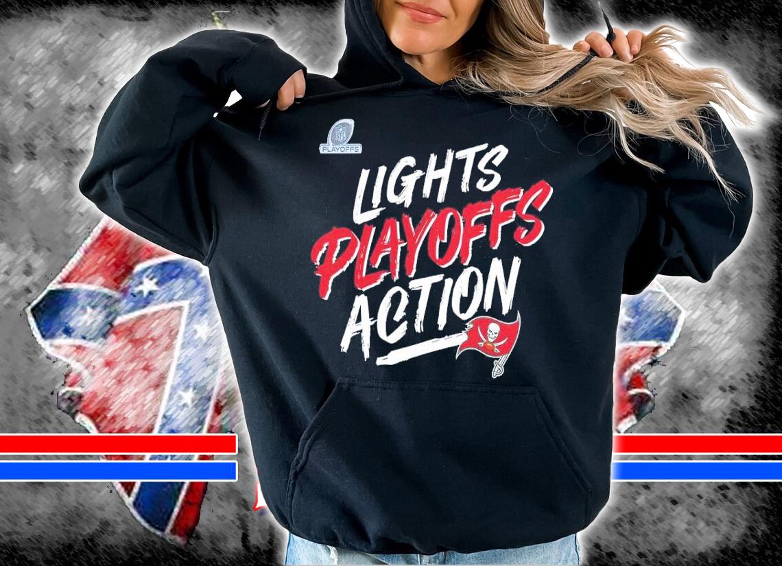 Tampa Bay Buccaneers NFL Playoffs Bound Lights Action shirt
