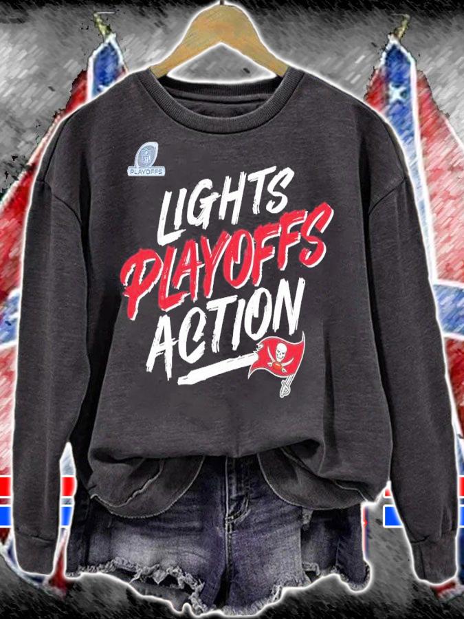 Tampa Bay Buccaneers NFL Playoffs Bound Lights Action shirt