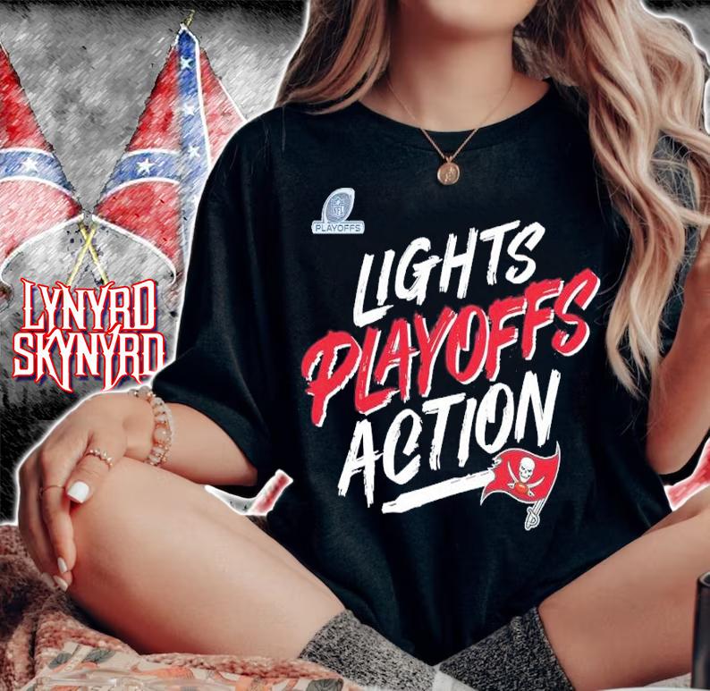 Tampa Bay Buccaneers NFL Playoffs Bound Lights Action shirt