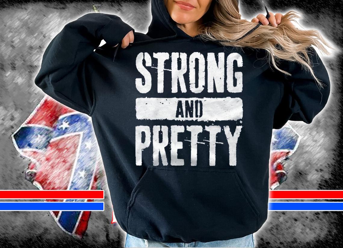 Womens Strong And Pretty Strongman Gym Workout Gif Shirt hoodie