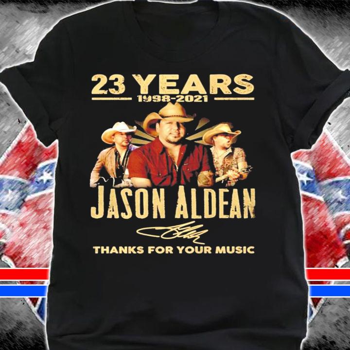 23 years 1998-2001 Jason Aldean signature t-shirt shirt
