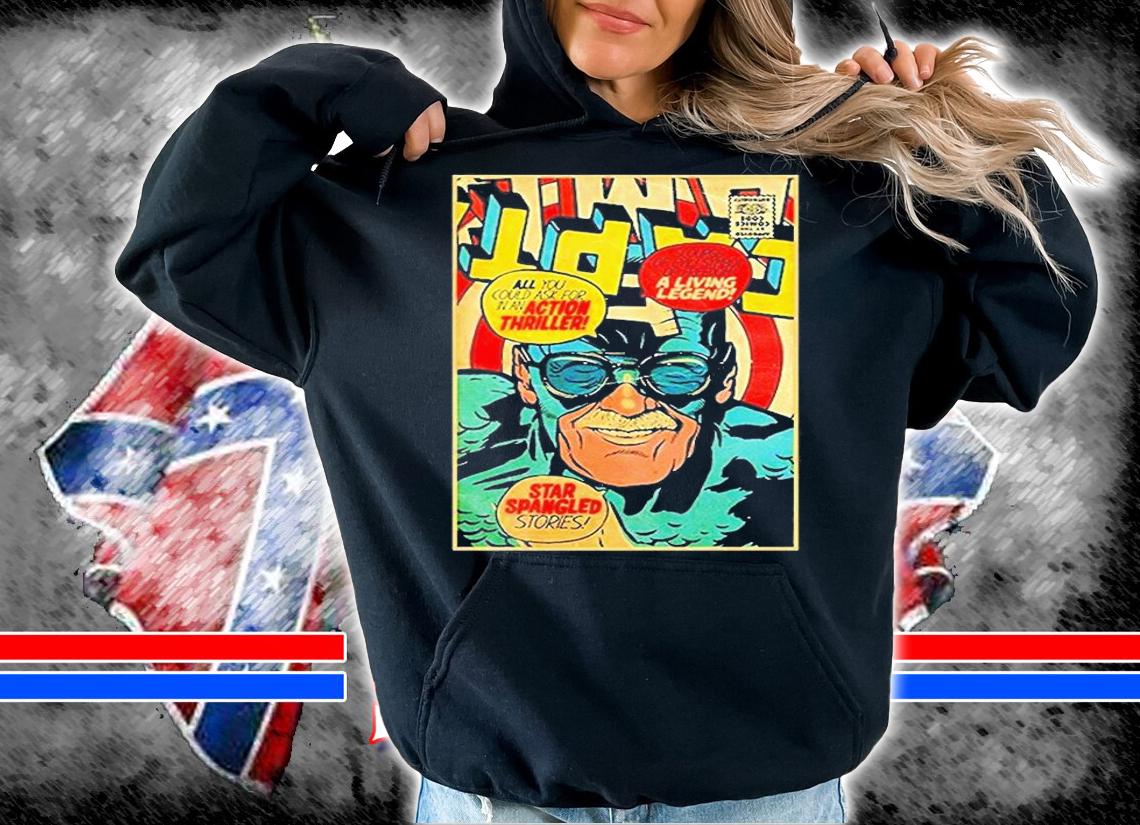 Captain America Parody Stan Lee Fan Art Captain Comic Book Cover T-Shirt hoodie