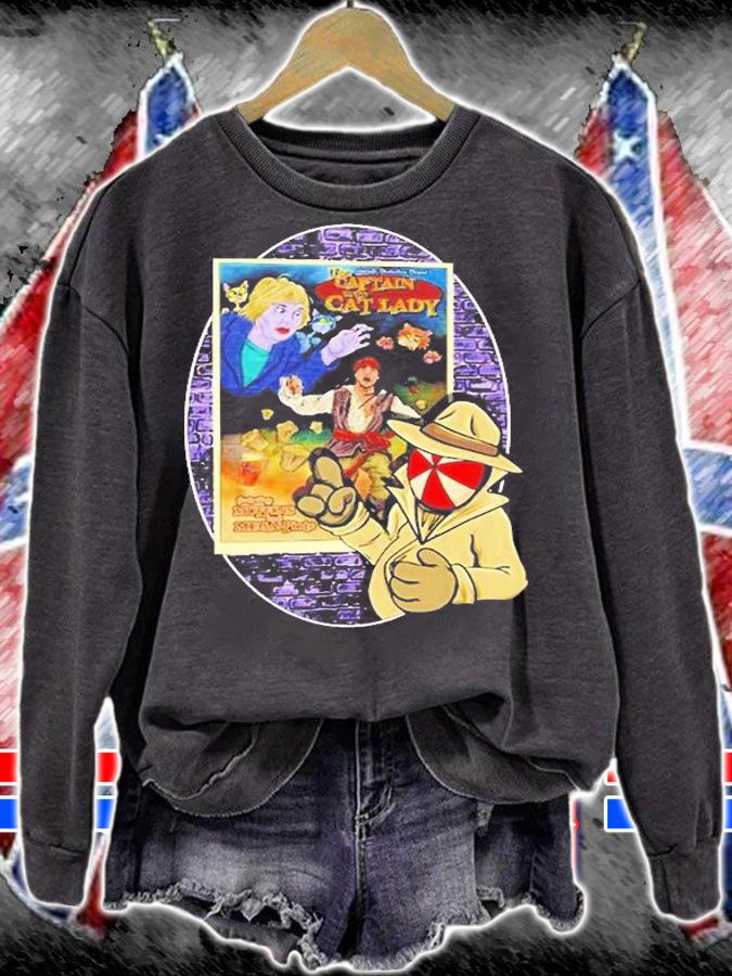 Captain And The Cat Lady T-Shirt sweatshirt