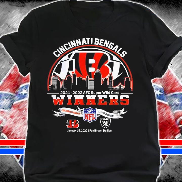 Cincinnati Bengals 2021 2022 Afc Super Wild Card Winners Cincinnati Bengals Vs Las Vegas Raiders T-Shirt shirt
