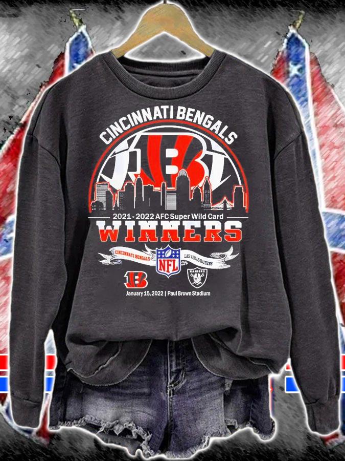 Cincinnati Bengals 2021 2022 Afc Super Wild Card Winners Cincinnati Bengals Vs Las Vegas Raiders T-Shirt sweatshirt