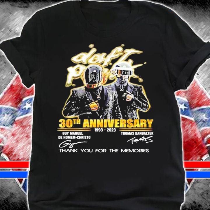 Daft Punk 30th Anniversary 1993-2023 Signatures Thank You For The Memories Shirt shirt