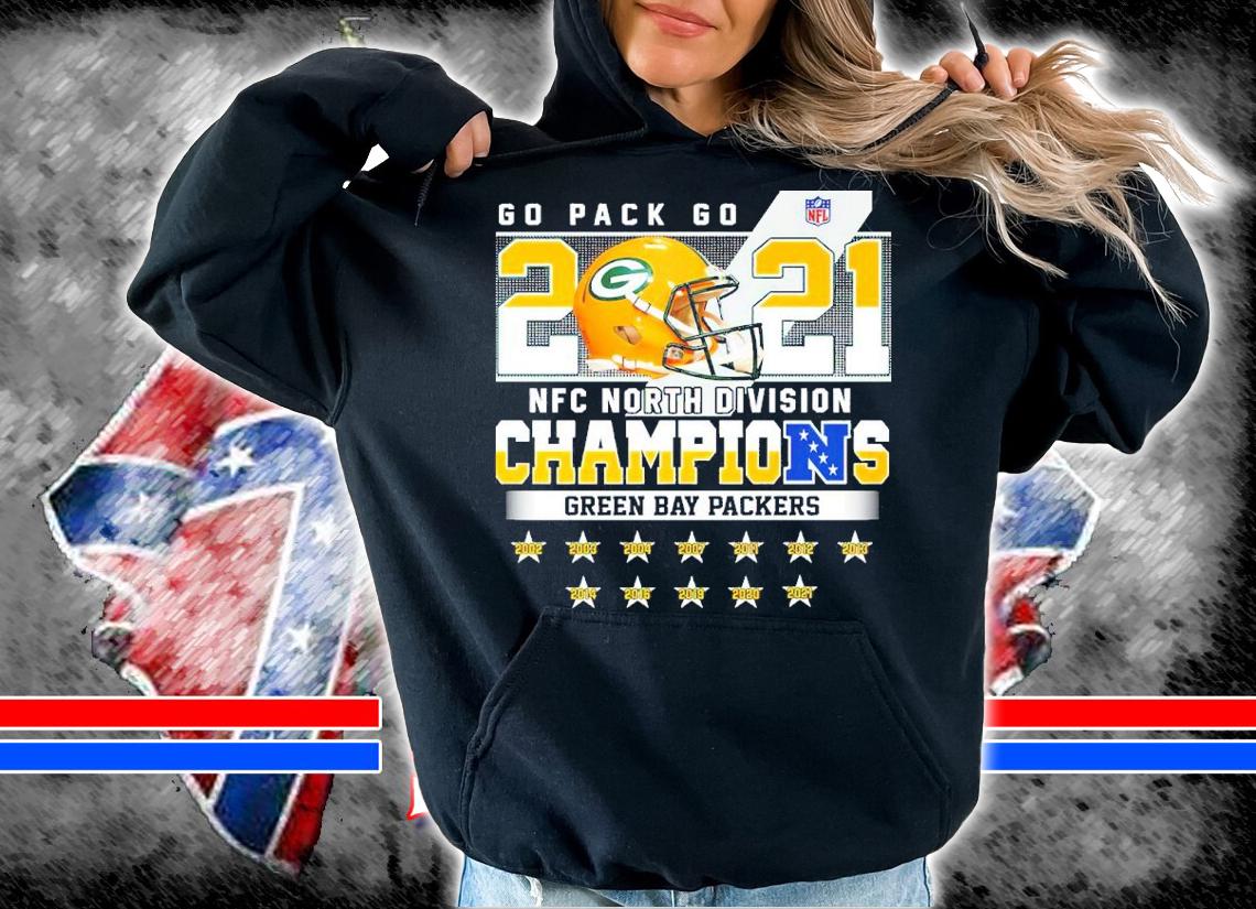Go Pack Go 2021 NFC North Division Champions Green Bay Packer Shirt hoodie