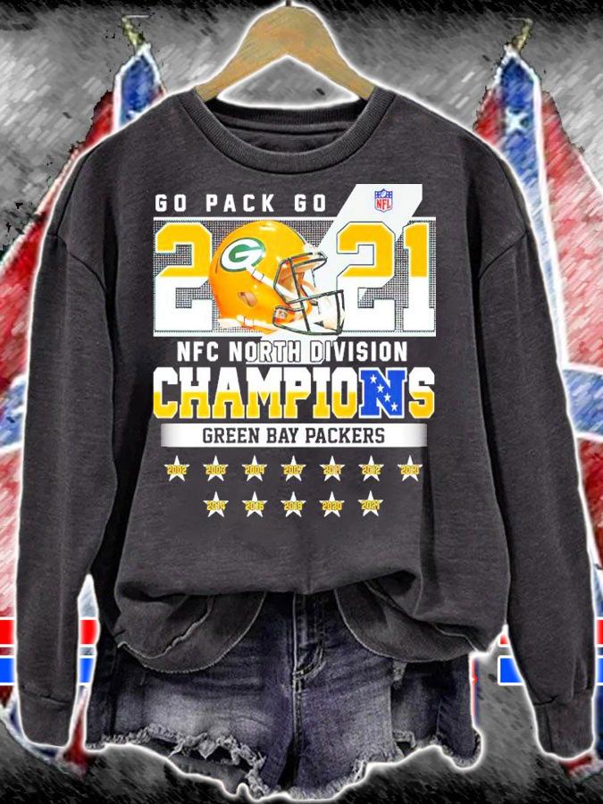 Go Pack Go 2021 NFC North Division Champions Green Bay Packer Shirt sweatshirt