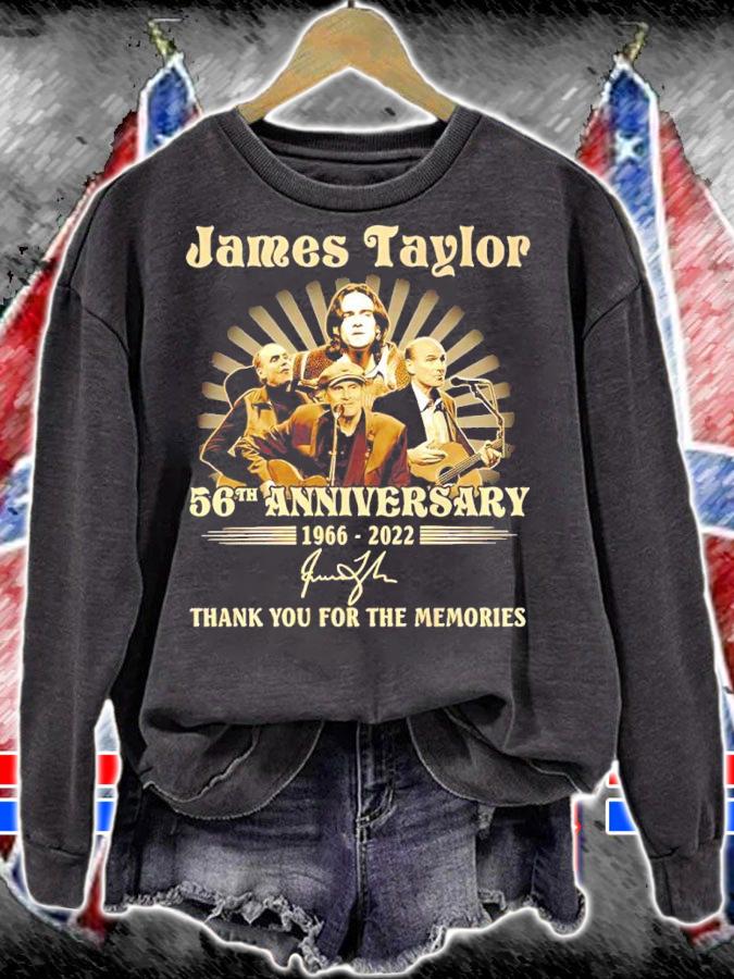 James Taylor 56th Anniversary 1966-2022 Signatures Thank You For The Memories Shirt sweatshirt