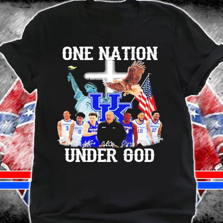 Kentucky Wildcats one nation under god signatures shirt