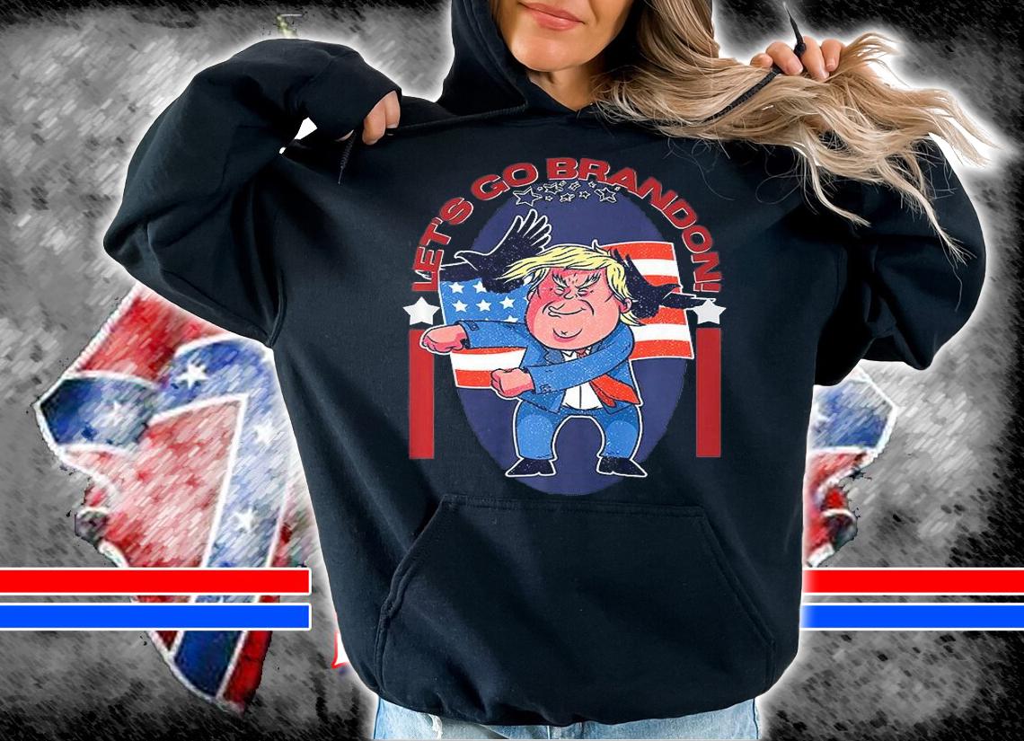 Let's Go Brandon Dabbing Trump Pro American Flag Anti Biden T-Shirt hoodie