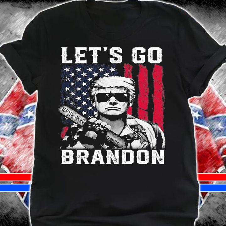 Lets Go Brandon Trump And America Flag Anti Biden Vintage T-Shirt shirt